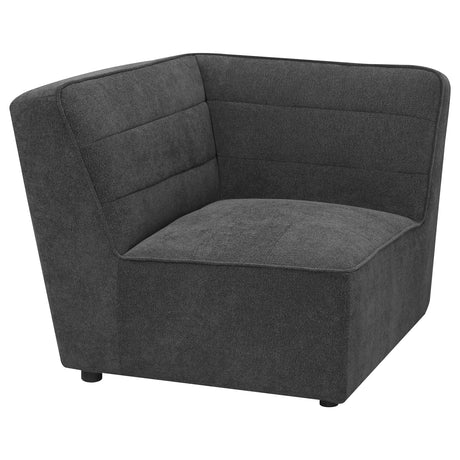 Sunny Modular Boucle Sectional Sofa - Channel Tufted Dark Charcoal, 6-Piece Set, Armless Chair or Ottoman – view 11