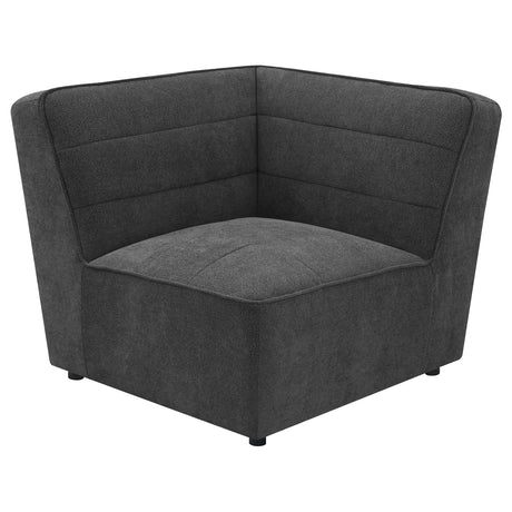 Sunny Modular Boucle Sectional Sofa - Channel Tufted Dark Charcoal, 6-Piece Set, Armless Chair or Ottoman – view 12