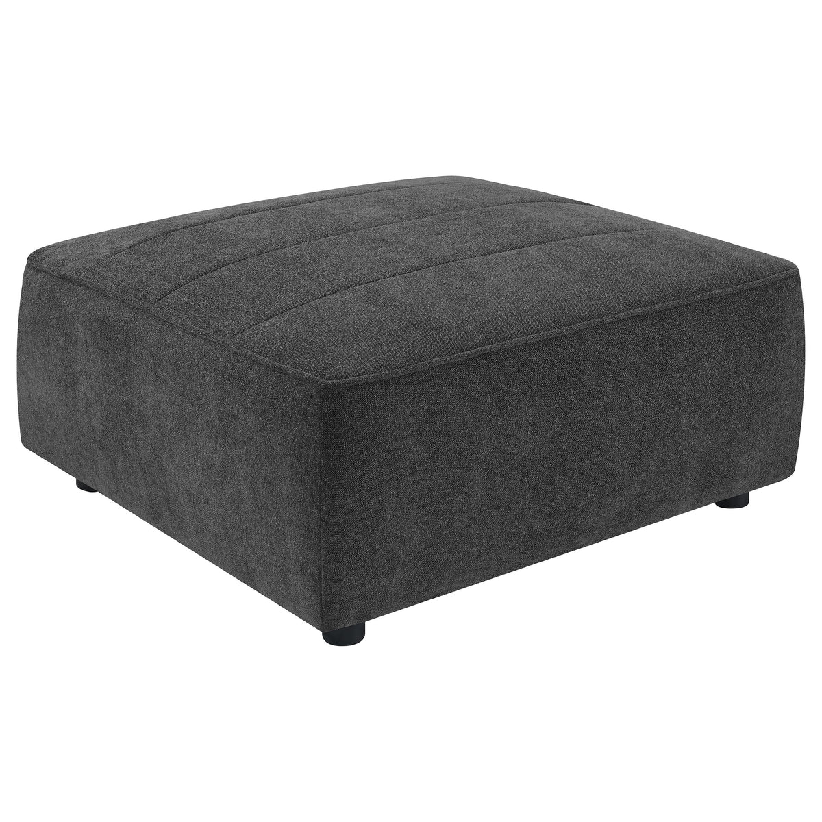 Sunny Modular Boucle Sectional Sofa - Channel Tufted Dark Charcoal, 6-Piece Set, Armless Chair or Ottoman – view 14