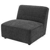 Sunny Modular Boucle Sectional Sofa - Channel Tufted Dark Charcoal, 6-Piece Set, Armless Chair or Ottoman – view 20