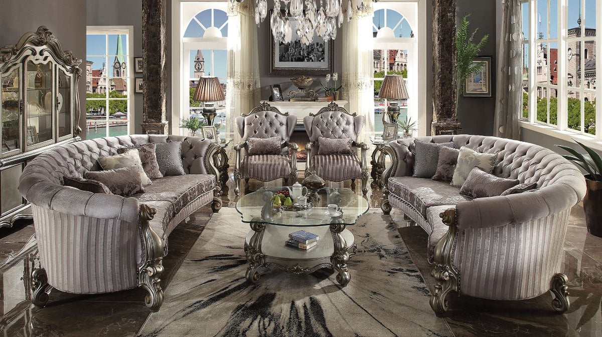 Versailles Traditional Sofa, Loveseat & Chair