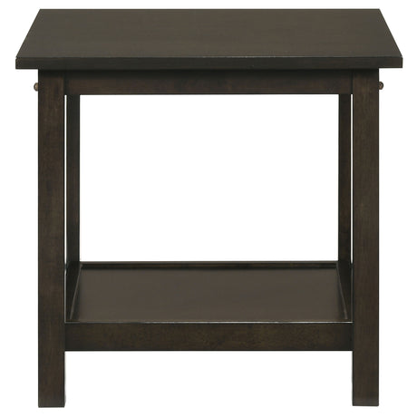 Rachelle 3-Piece Coffee Table Set & Console Table - Transitional X-Side Design in Deep Merlot – view 9