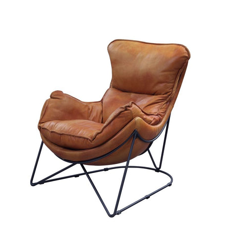 Thurshan Top Grain Leather Accent Chair