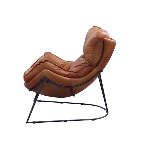 Thurshan Top Grain Leather Accent Chair