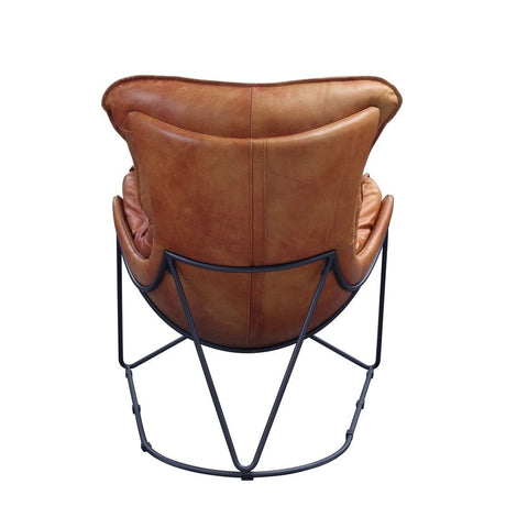 Thurshan Top Grain Leather Accent Chair