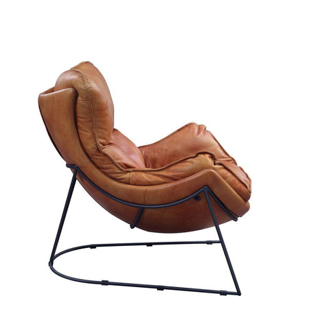 Thurshan Top Grain Leather Accent Chair