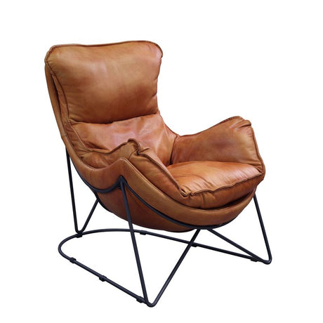 Thurshan Top Grain Leather Accent Chair