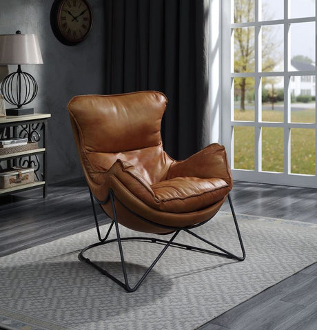 Thurshan Top Grain Leather Accent Chair