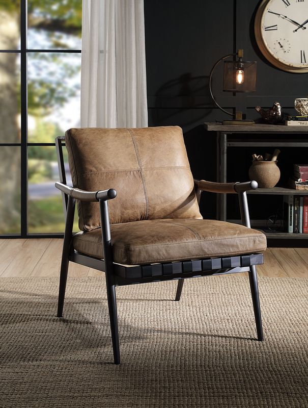Anzan Leather Accent Chair