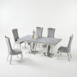 Vanessa Marble Dining Table Set with Chairs