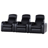 Cyrus Top Grain Leather Recliner & Home Theater Seating - 3pcs- 3 Recliners