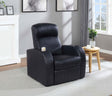 Cyrus Top Grain Leather Recliner & Home Theater Seating - Wall-Hugger Recliners with Storage Consoles in Black – view 1