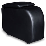 Cyrus Top Grain Leather Recliner & Home Theater Seating - Wedge Console