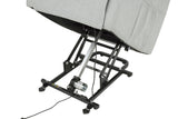 Dayes Power Lift Recliner Chair - Light Grey Fabric with Segmented Back & Side Pocket – view 13