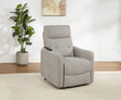 Dayes Power Lift Recliner Chair - Plush Pillow Arms & Tall Back in Taupe Fabric – view 1