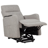 Dayes Power Lift Recliner Chair - Plush Pillow Arms & Tall Back in Taupe Fabric – view 6
