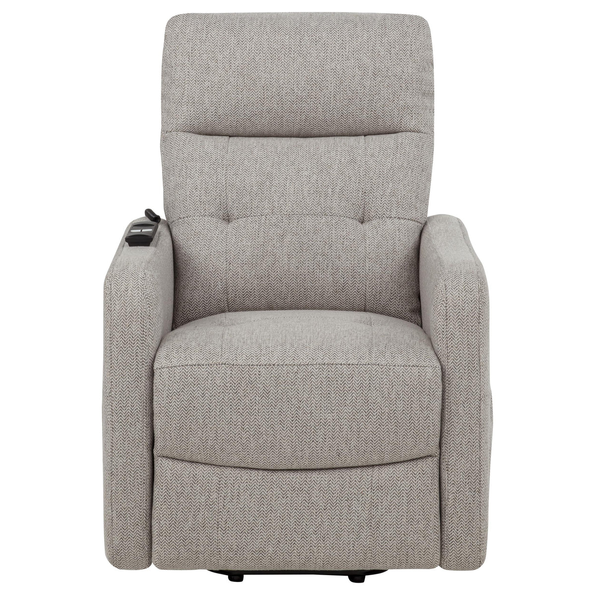 Dayes Power Lift Recliner Chair - Plush Pillow Arms & Tall Back in Taupe Fabric – view 8
