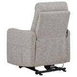 Dayes Power Lift Recliner Chair - Plush Pillow Arms & Tall Back in Taupe Fabric – view 10
