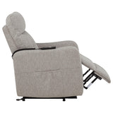 Dayes Power Lift Recliner Chair - Plush Pillow Arms & Tall Back in Taupe Fabric – view 12
