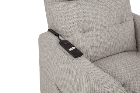 Dayes Power Lift Recliner Chair - Plush Pillow Arms & Tall Back in Taupe Fabric – view 15