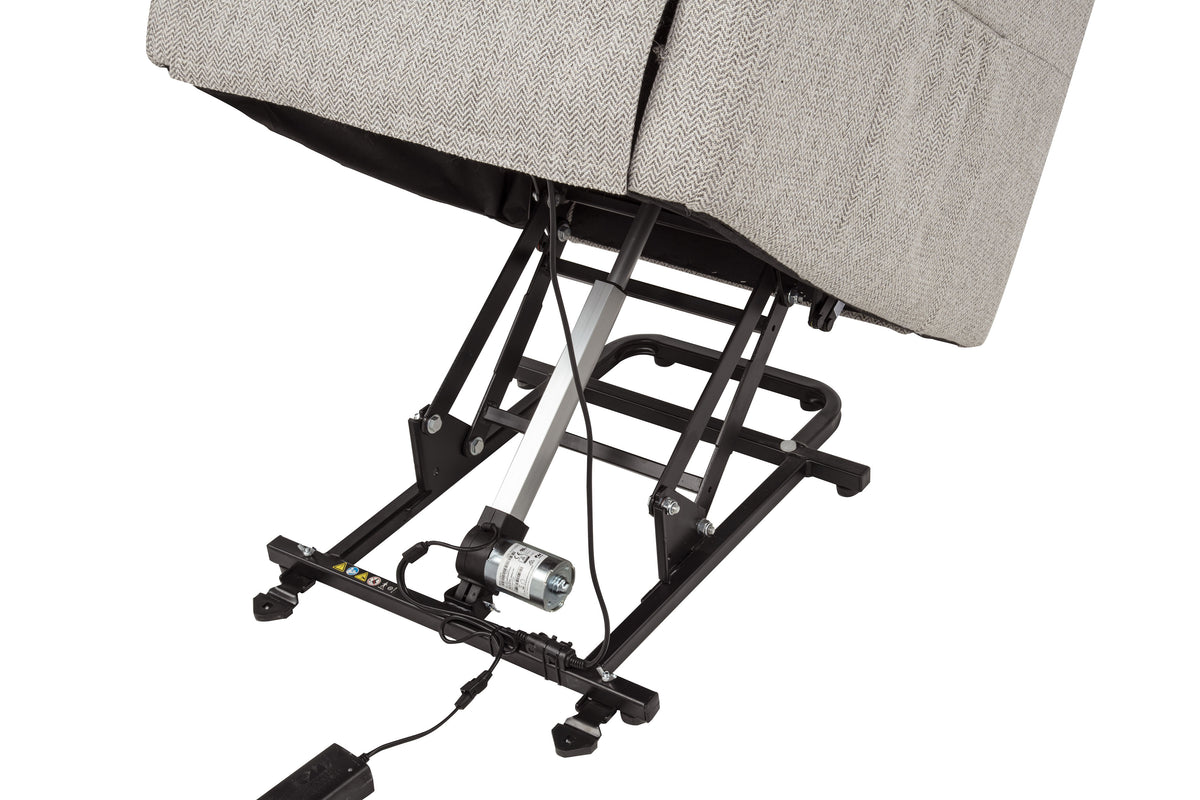 Dayes Power Lift Recliner Chair - Plush Pillow Arms & Tall Back in Taupe Fabric – view 16
