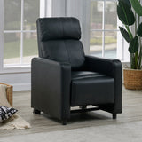 Toohey Push-Back Home Theater Recliners & Seating Sets - Black Leatherette with Gel Memory Foam & Cupholder Consoles – view 1