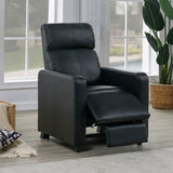 Toohey Push-Back Home Theater Recliners & Seating Sets - Black Leatherette with Gel Memory Foam & Cupholder Consoles – view 10