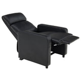 Toohey Push-Back Home Theater Recliners & Seating Sets - Black Leatherette with Gel Memory Foam & Cupholder Consoles – view 12