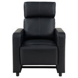 Toohey Push-Back Home Theater Recliners & Seating Sets - Black Leatherette with Gel Memory Foam & Cupholder Consoles – view 13