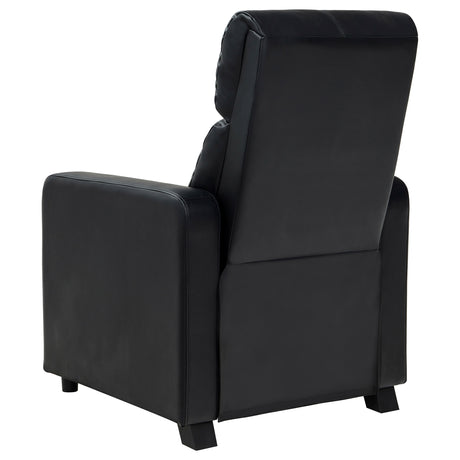 Toohey Push-Back Home Theater Recliners & Seating Sets - Black Leatherette with Gel Memory Foam & Cupholder Consoles – view 15
