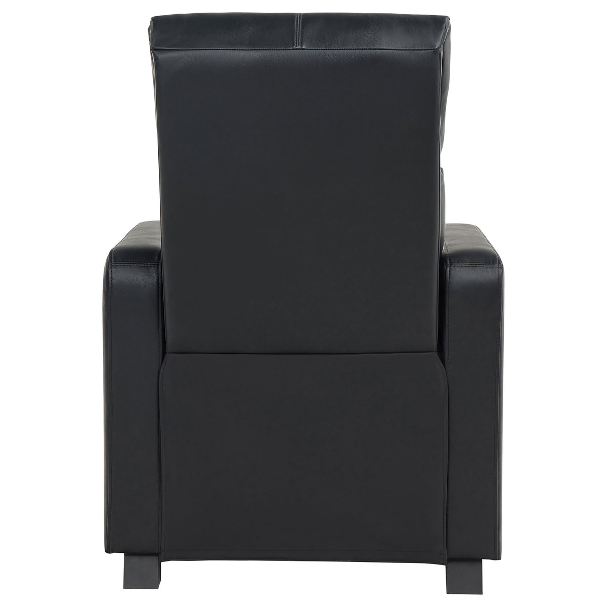Toohey Push-Back Home Theater Recliners & Seating Sets - Black Leatherette with Gel Memory Foam & Cupholder Consoles – view 16
