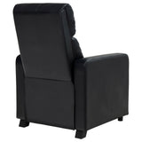 Toohey Push-Back Home Theater Recliners & Seating Sets - Black Leatherette with Gel Memory Foam & Cupholder Consoles – view 17