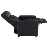 Toohey Push-Back Home Theater Recliners & Seating Sets - Black Leatherette with Gel Memory Foam & Cupholder Consoles – view 18