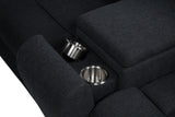 Hagen 3-Piece Power Reclining Sectional with LED Base Lighting & USB - Curved Steel Grey Fabric – view 10