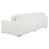 Jacana Dual Power Chaise Sofa - Channel-Tufted Ivory Corduroy with USB-A & USB-C Charging – view 9