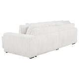 Jacana Dual Power Chaise Sofa - Channel-Tufted Ivory Corduroy with USB-A & USB-C Charging – view 10