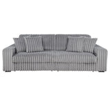 Jacana Dual Power Chaise Sofa - Channel-Tufted Grey Corduroy with USB-A & USB-C Charging – view 7