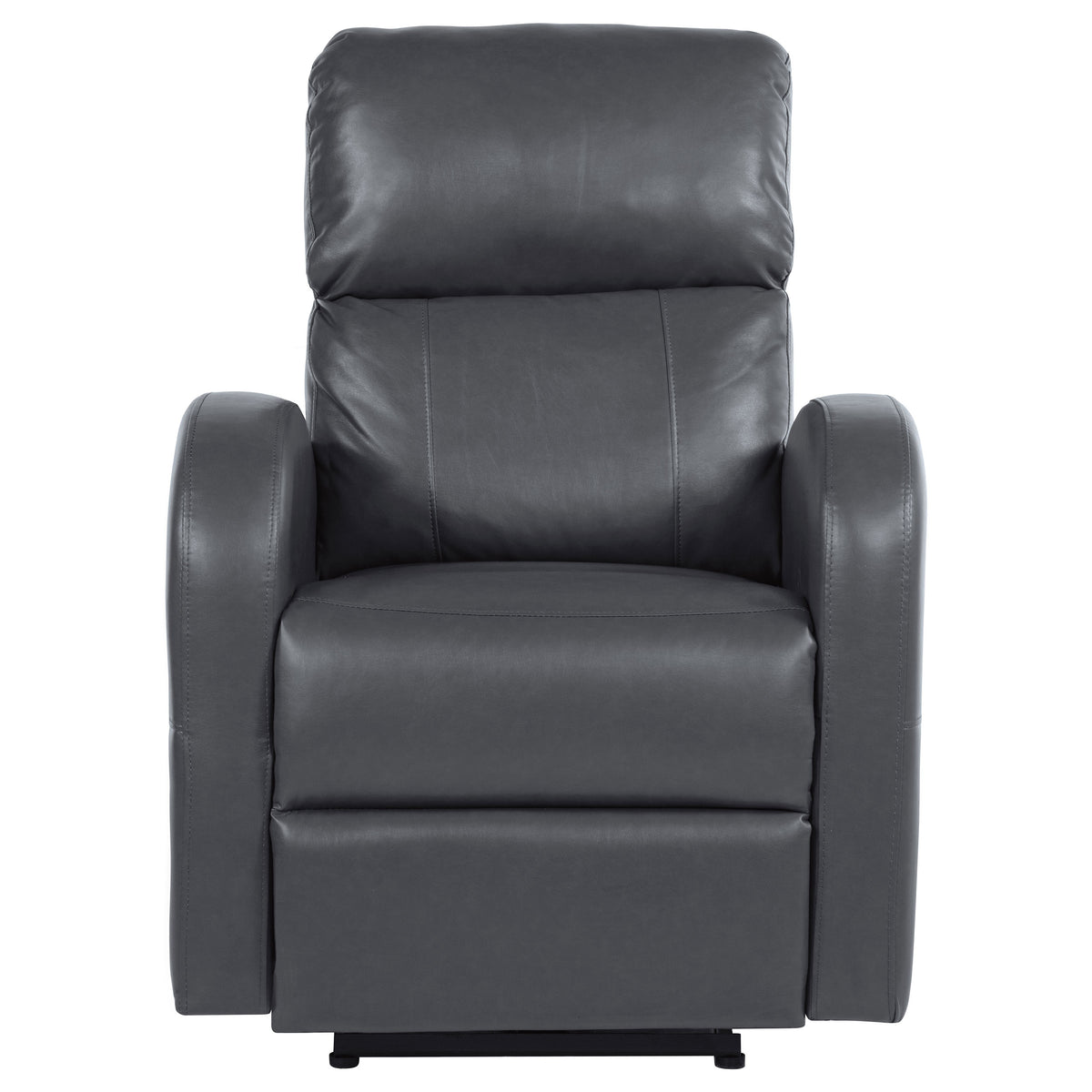 Grant Power Recliner Chair - Compact Track Arm Design in Grey Leatherette – view 6