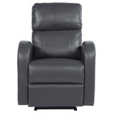Grant Power Recliner Chair - Compact Track Arm Design in Grey Leatherette – view 6