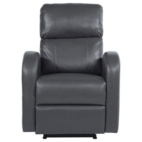 Grant Power Recliner Chair - Compact Track Arm Design in Grey Leatherette – view 6