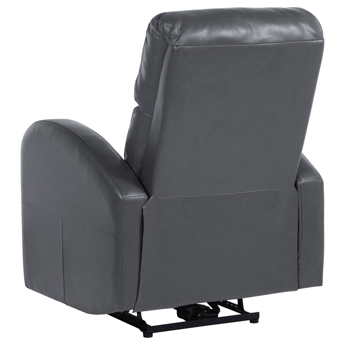 Grant Power Recliner Chair - Compact Track Arm Design in Grey Leatherette – view 7