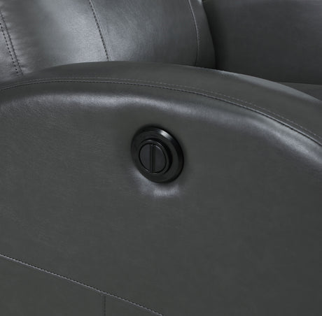 Grant Power Recliner Chair - Compact Track Arm Design in Grey Leatherette – view 9