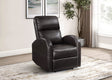 Grant Power Recliner Chair - Compact Track Arm Design in Brown Faux Leather – view 1