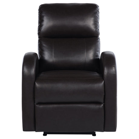 Grant Power Recliner Chair - Compact Track Arm Design in Brown Faux Leather – view 6