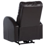 Grant Power Recliner Chair - Compact Track Arm Design in Brown Faux Leather – view 7