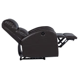 Grant Power Recliner Chair - Compact Track Arm Design in Brown Faux Leather – view 8