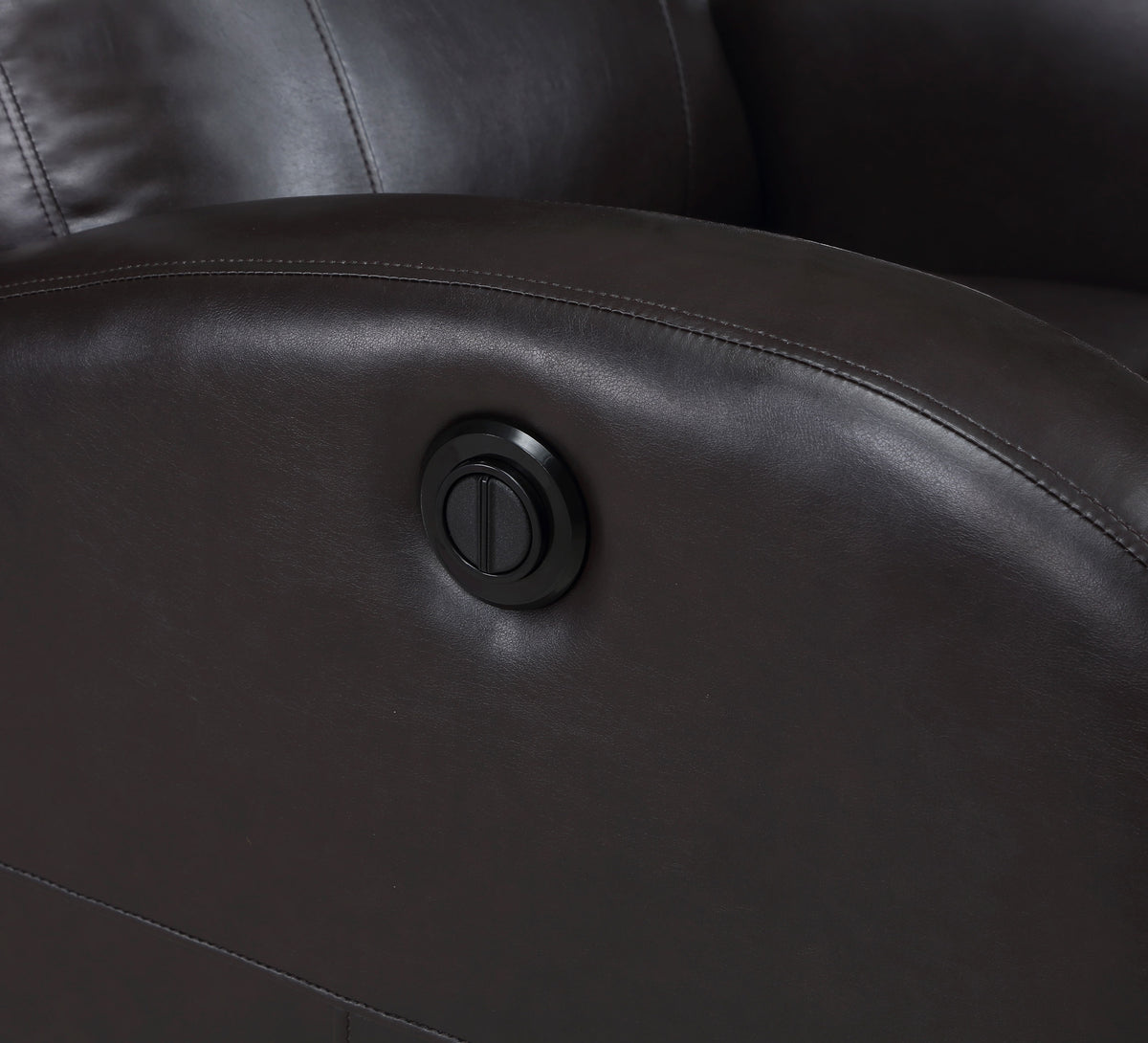 Grant Power Recliner Chair - Compact Track Arm Design in Brown Faux Leather – view 9