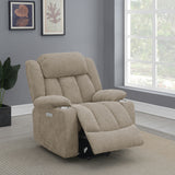Houston Power Lift Recliner - Camel Chenille with Pillowtop Arms, USB Port & Cupholders – view 3