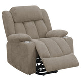 Houston Power Lift Recliner - Camel Chenille with Pillowtop Arms, USB Port & Cupholders – view 5