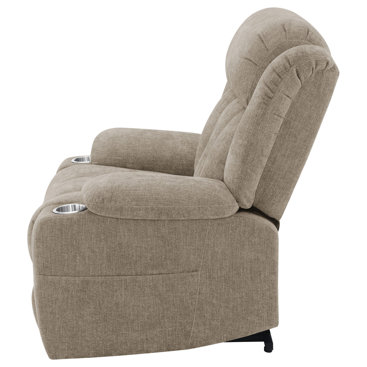 Houston Power Lift Recliner - Camel Chenille with Pillowtop Arms, USB Port & Cupholders – view 9